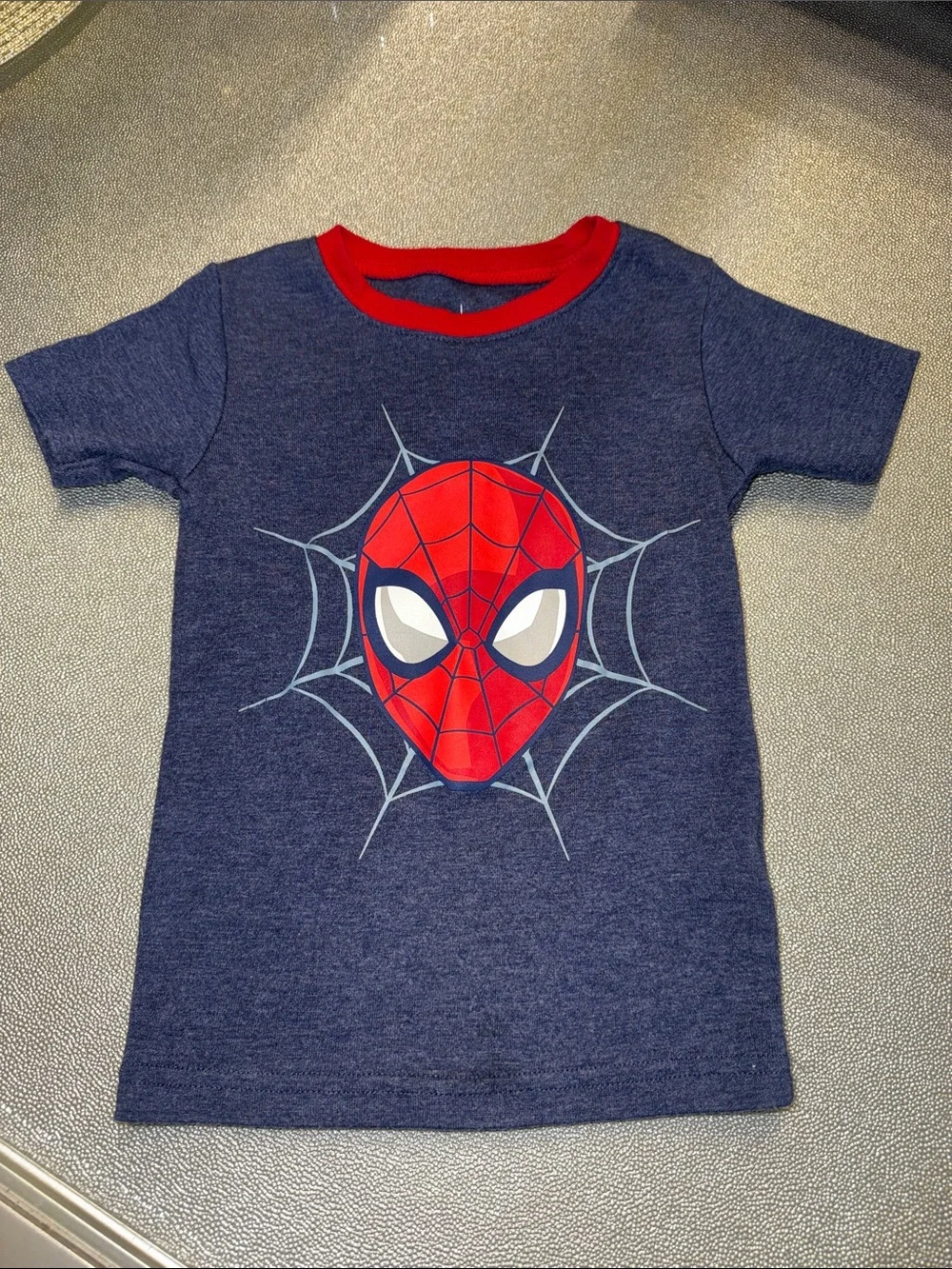 Carter's Navy Tee with Spiderman Mask Graphic